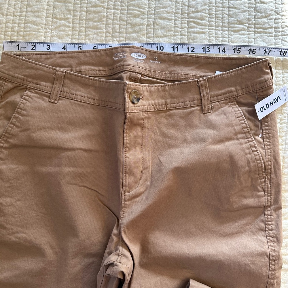 Old Navy Women's Tan Leg Jeans 12 Tall New - Picture 3 of 7